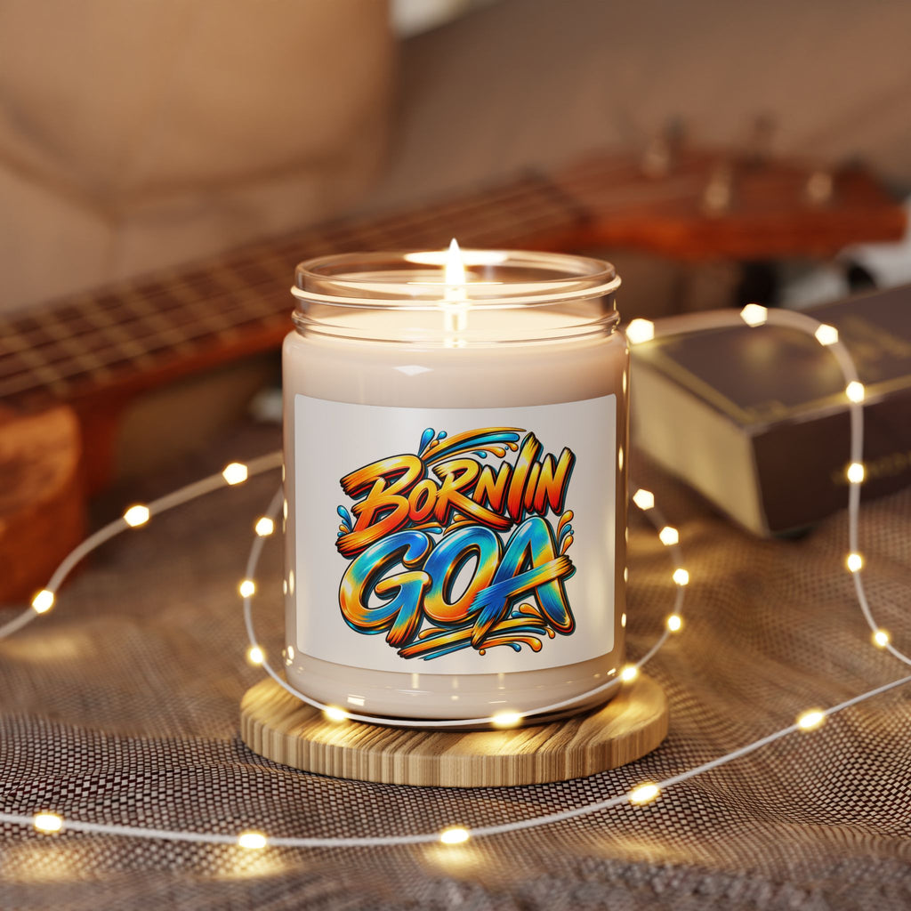 Born in Goa 9oz Soy Candle | Goan Heritage Graphic