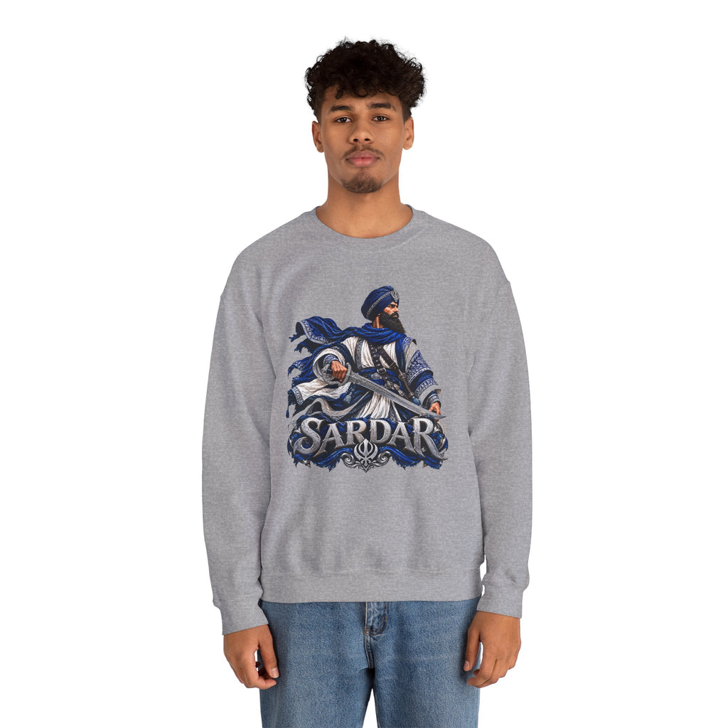 Sardar Warrior Sikh-Inspired Graphic Crewneck Sweatshirt