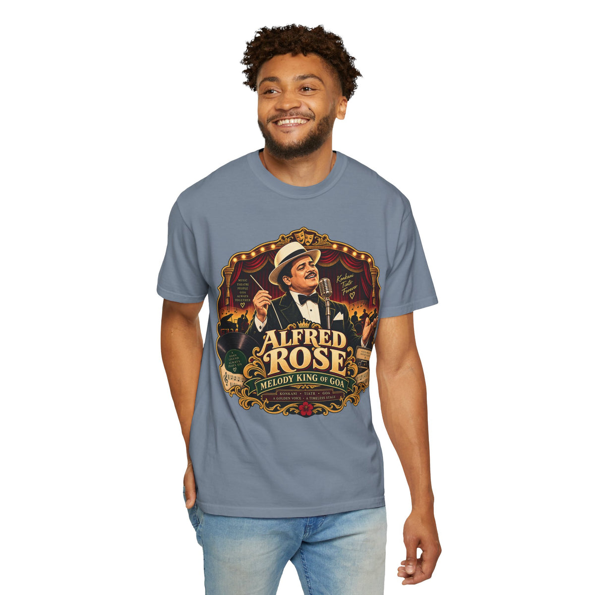 Alfred Rose Vintage Goan Music Graphic T-Shirt
