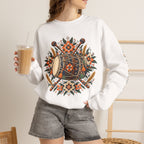 Boho Folk Drum Sweatshirt – Tribal Music Festival Crewneck