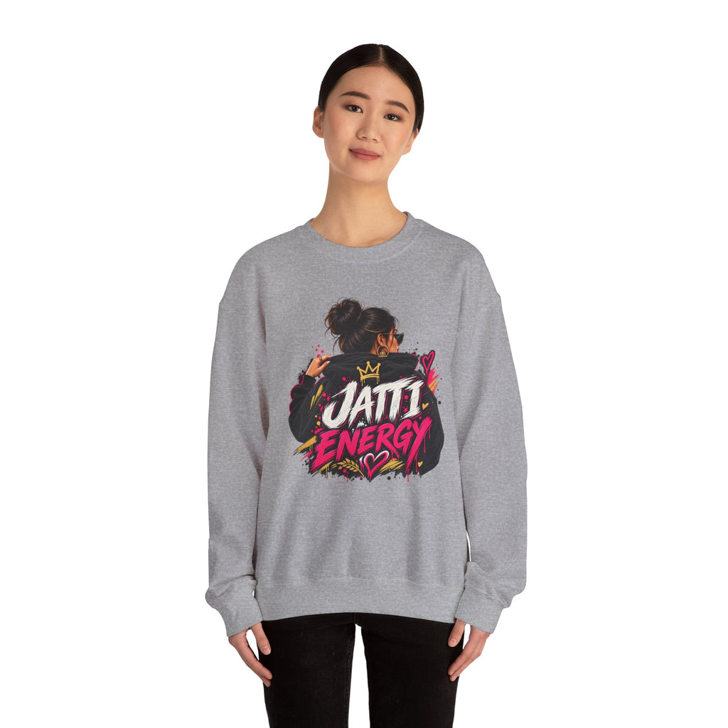 Jatti Energy Punjabi Graphic Crewneck Sweatshirt