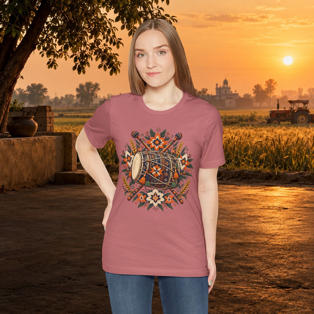Boho Folk Drum Mandala T-Shirt
