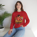 Phulkari-Inspired Floral Crewneck Sweatshirt | Punjabi Art