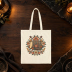 Bohemian Floral Mandala Canvas Tote Bag
