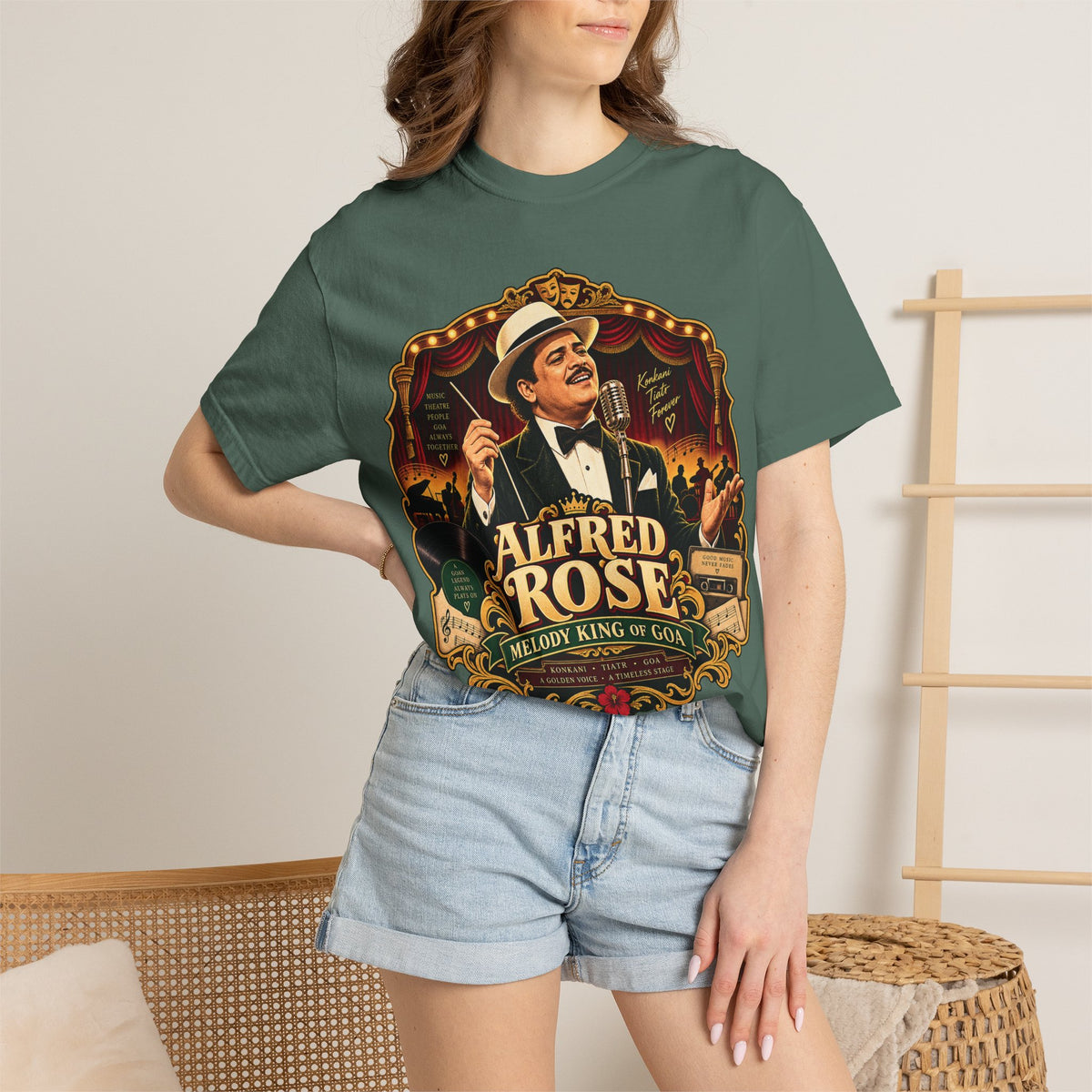 Alfred Rose Vintage Goan Music Graphic T-Shirt