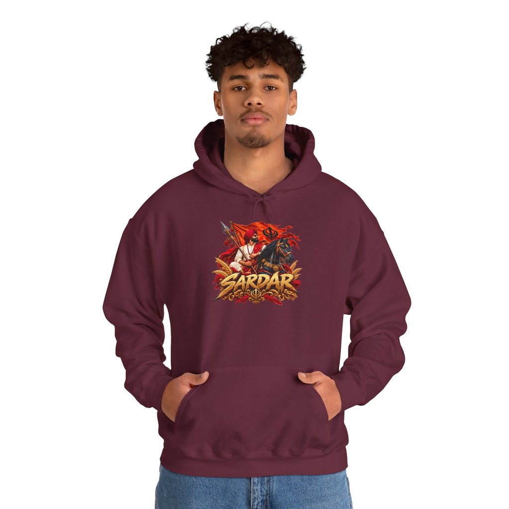 Sardar Retro Fighter Graphic Hoodie | Punjabi Heritage Pullover