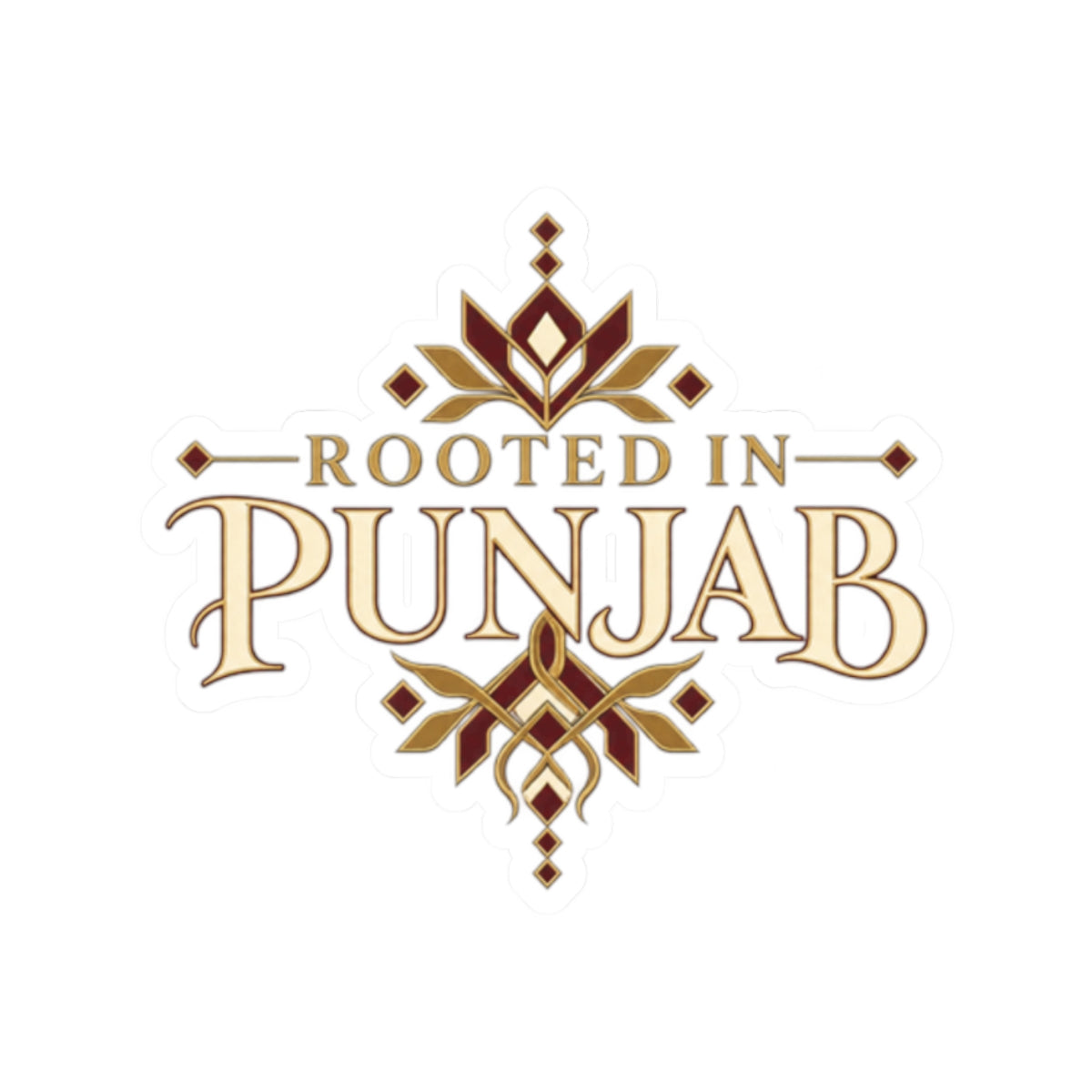 Rooted in Punjab Cultural Kiss-Cut Sticker