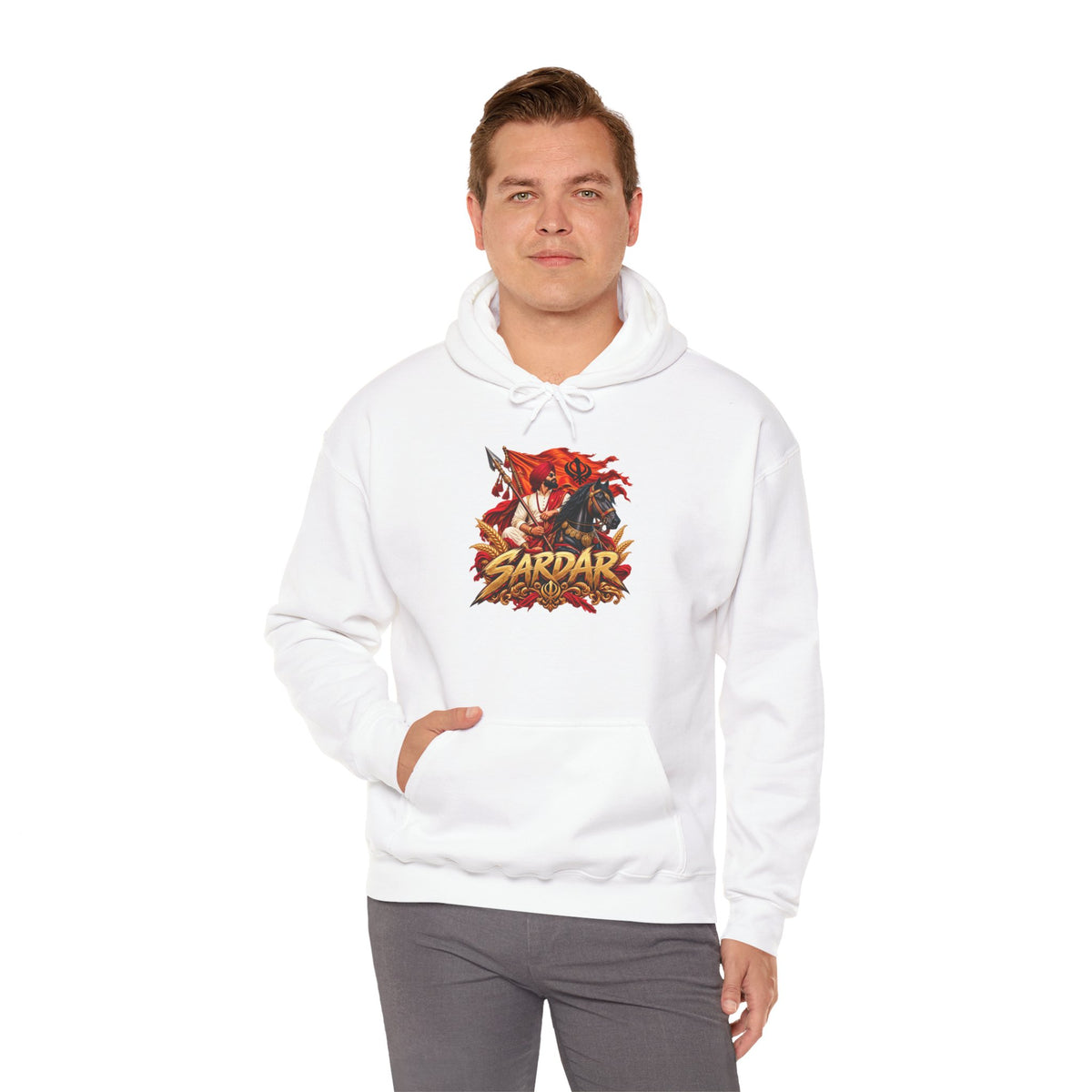 Sardar Retro Fighter Graphic Hoodie | Punjabi Heritage Pullover