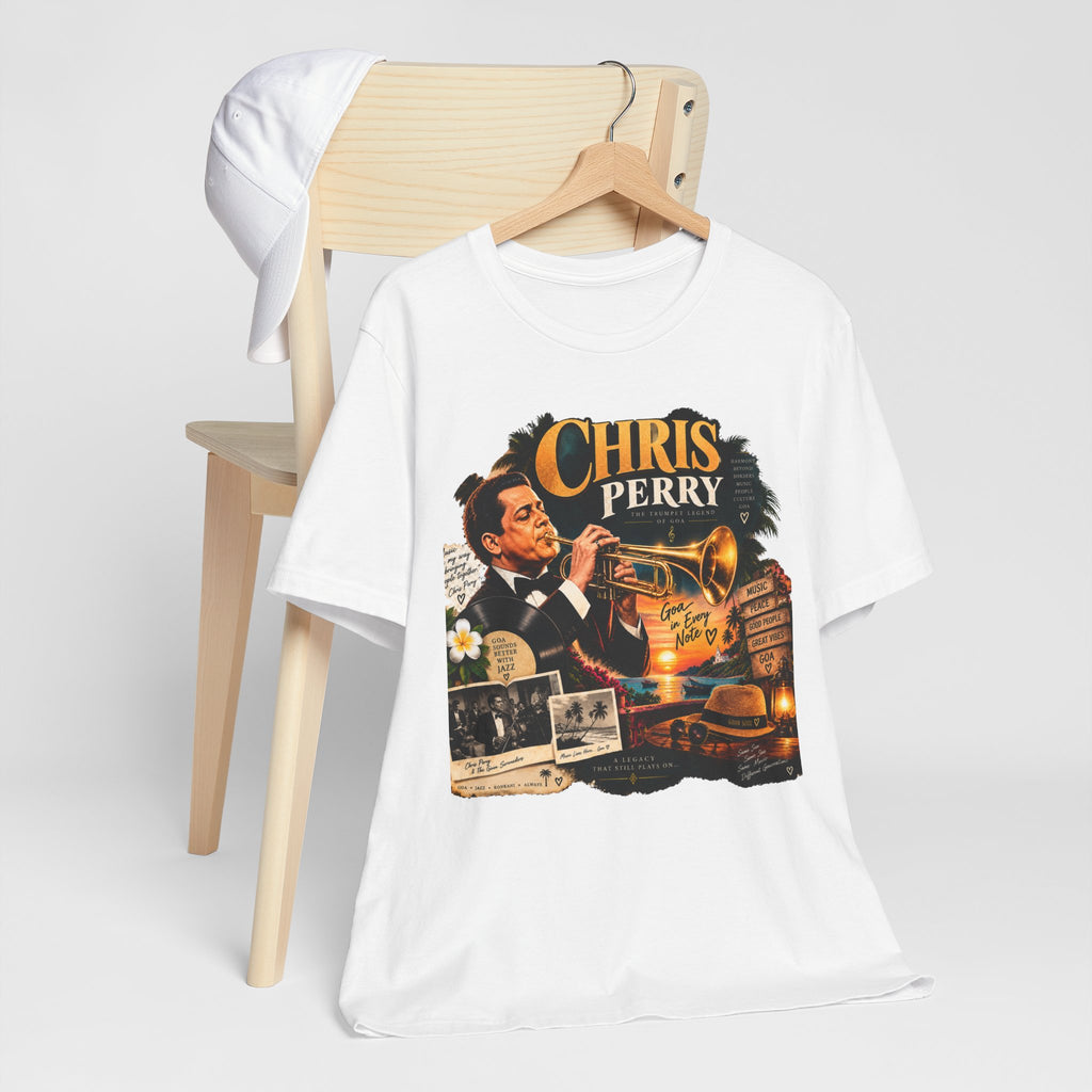Chris Perry Trumpet Graphic T-Shirt | Retro Music