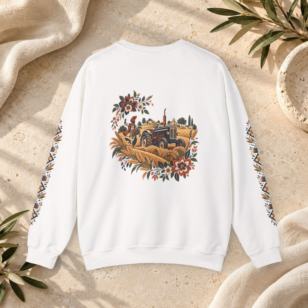 Boho Folk Drum Sweatshirt – Tribal Music Festival Crewneck
