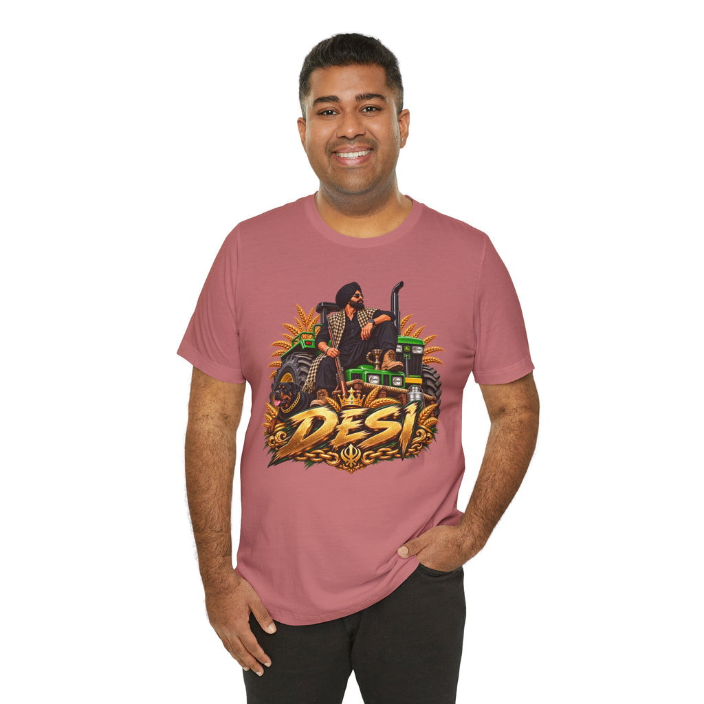 Desi Motorcycle Graphic Tee – Retro Biker India Pride T-Shirt