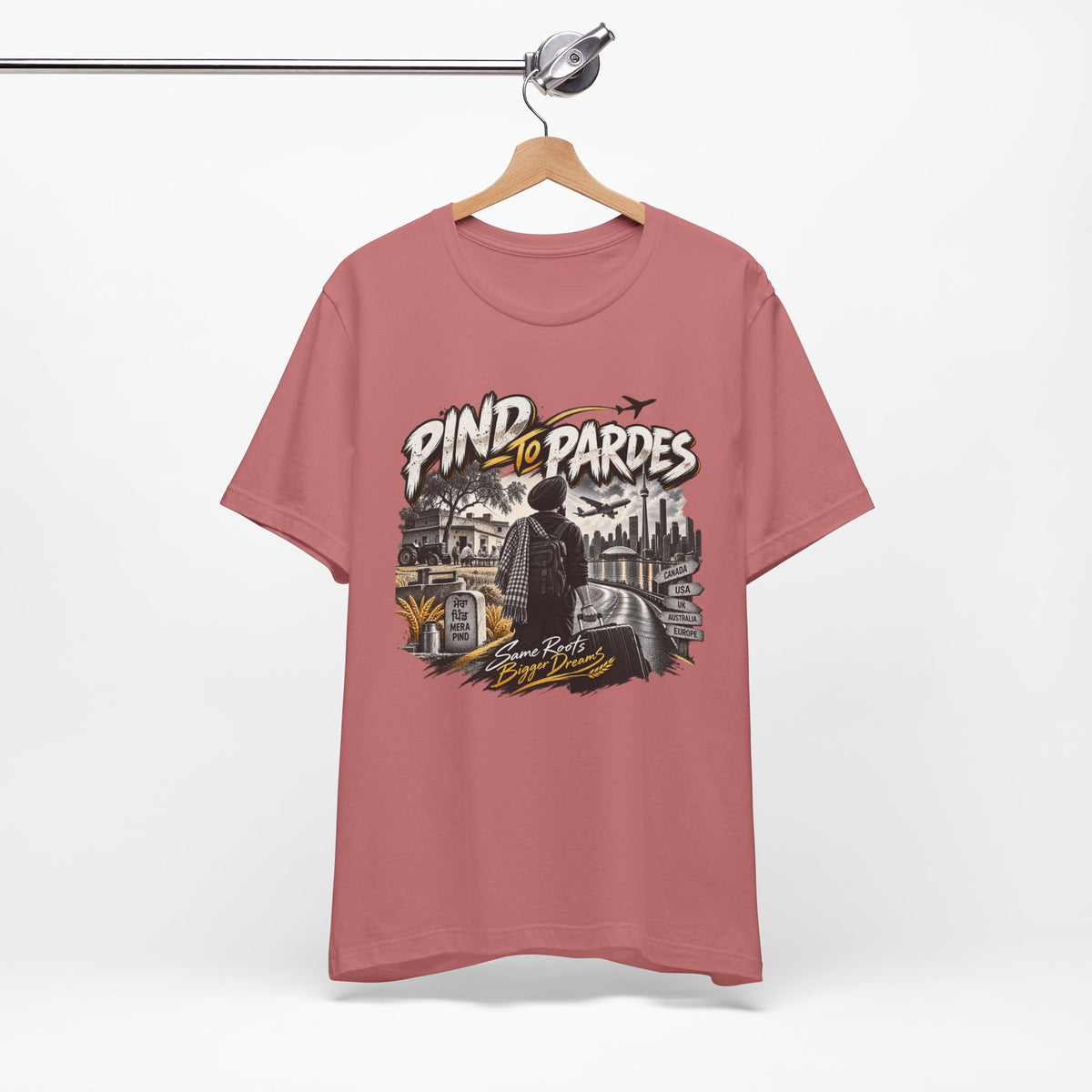 Pind to Pardes Travel T-Shirt | Vintage Journey Graphic