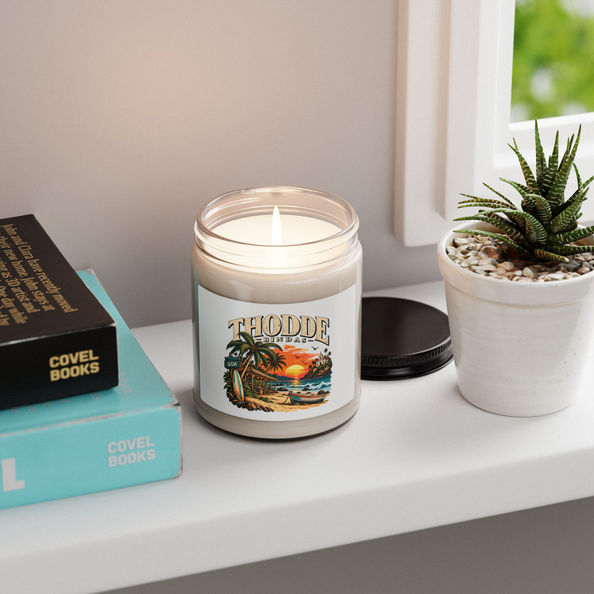 Soy Candle — Tropical Sunset Beach Scene (9 oz)
