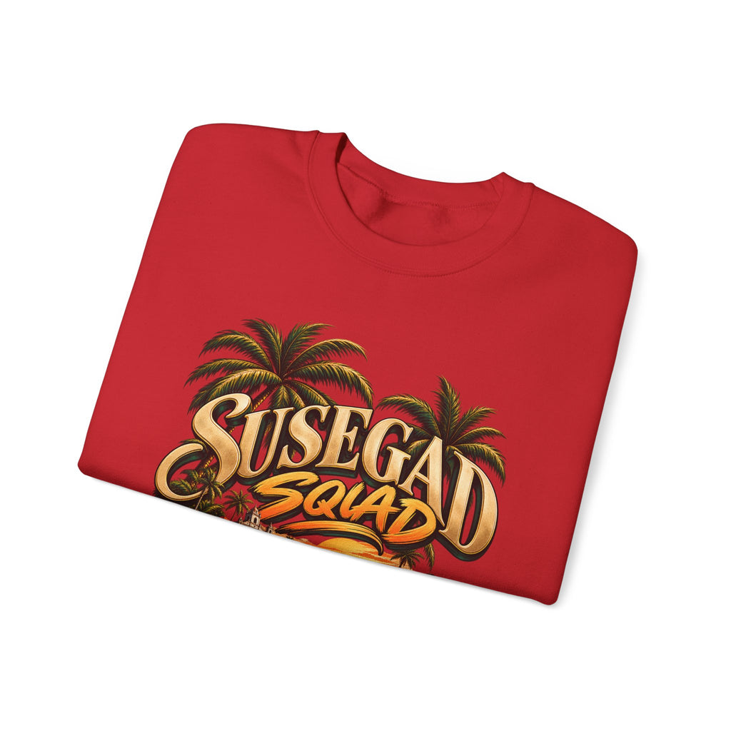 Susegad Squad Tropical Sunset Crewneck Sweatshirt