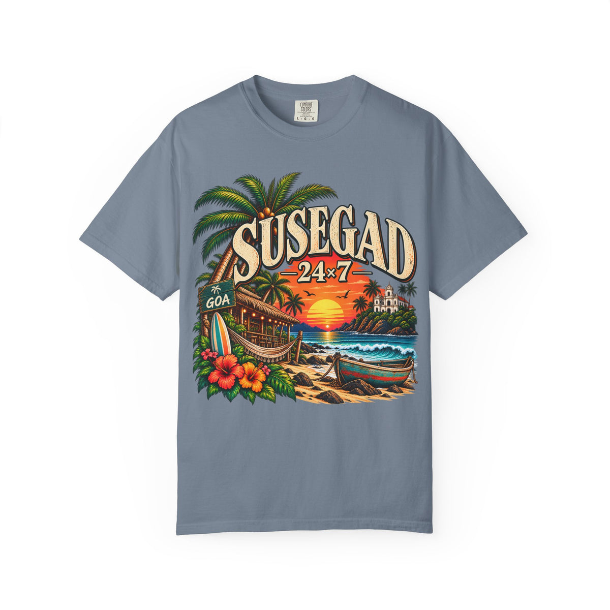 Susegad 24x7 Goa Sunset Garment-Dyed T-Shirt