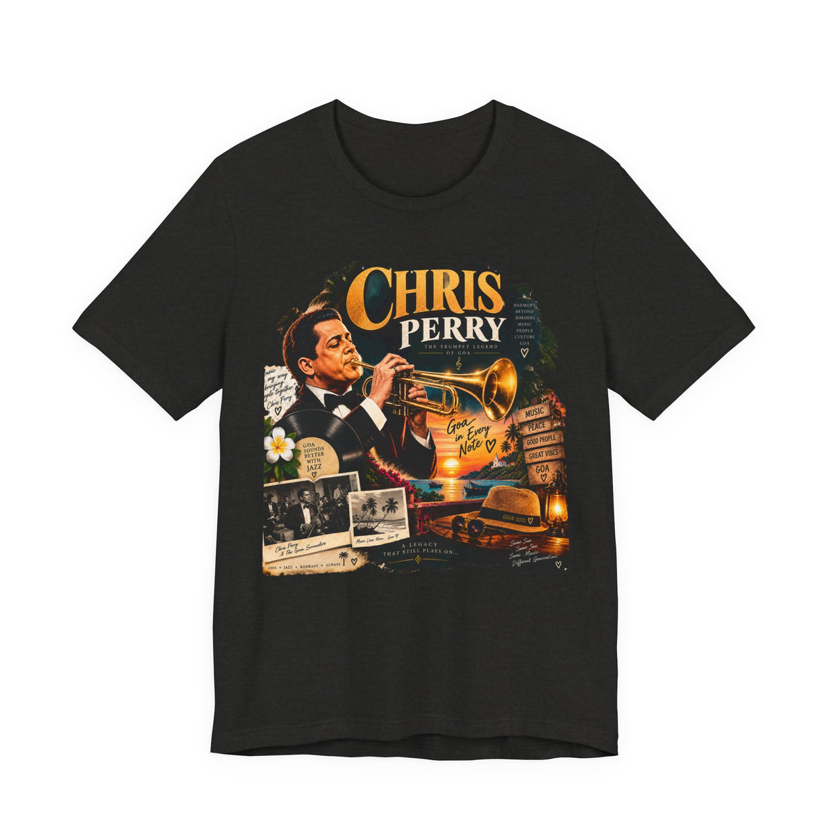 Chris Perry Trumpet Graphic T-Shirt | Retro Music