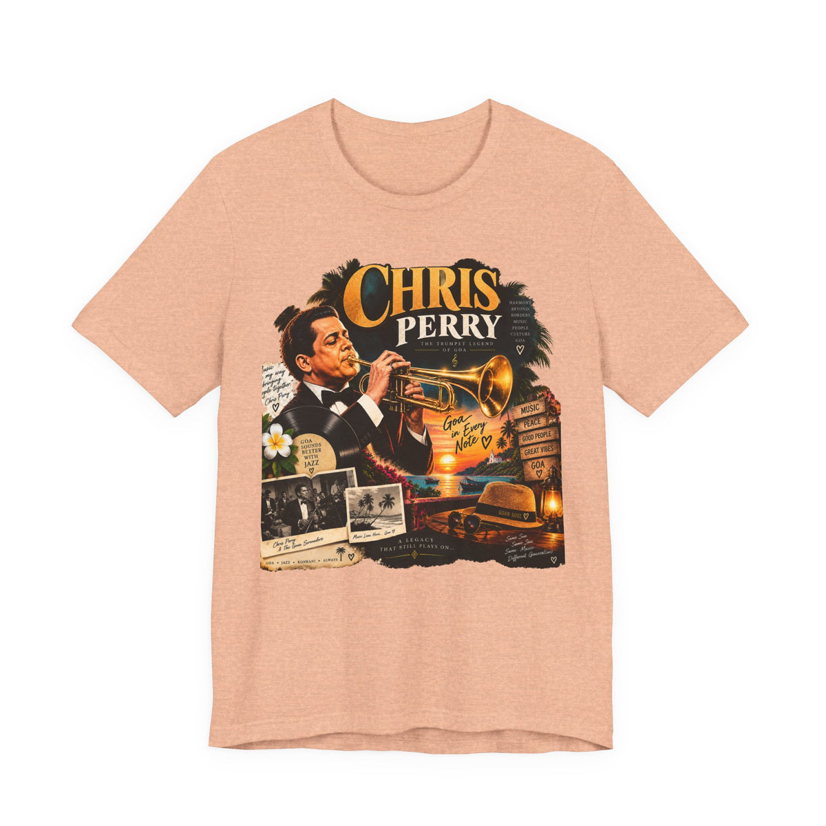 Chris Perry Trumpet Graphic T-Shirt | Retro Music