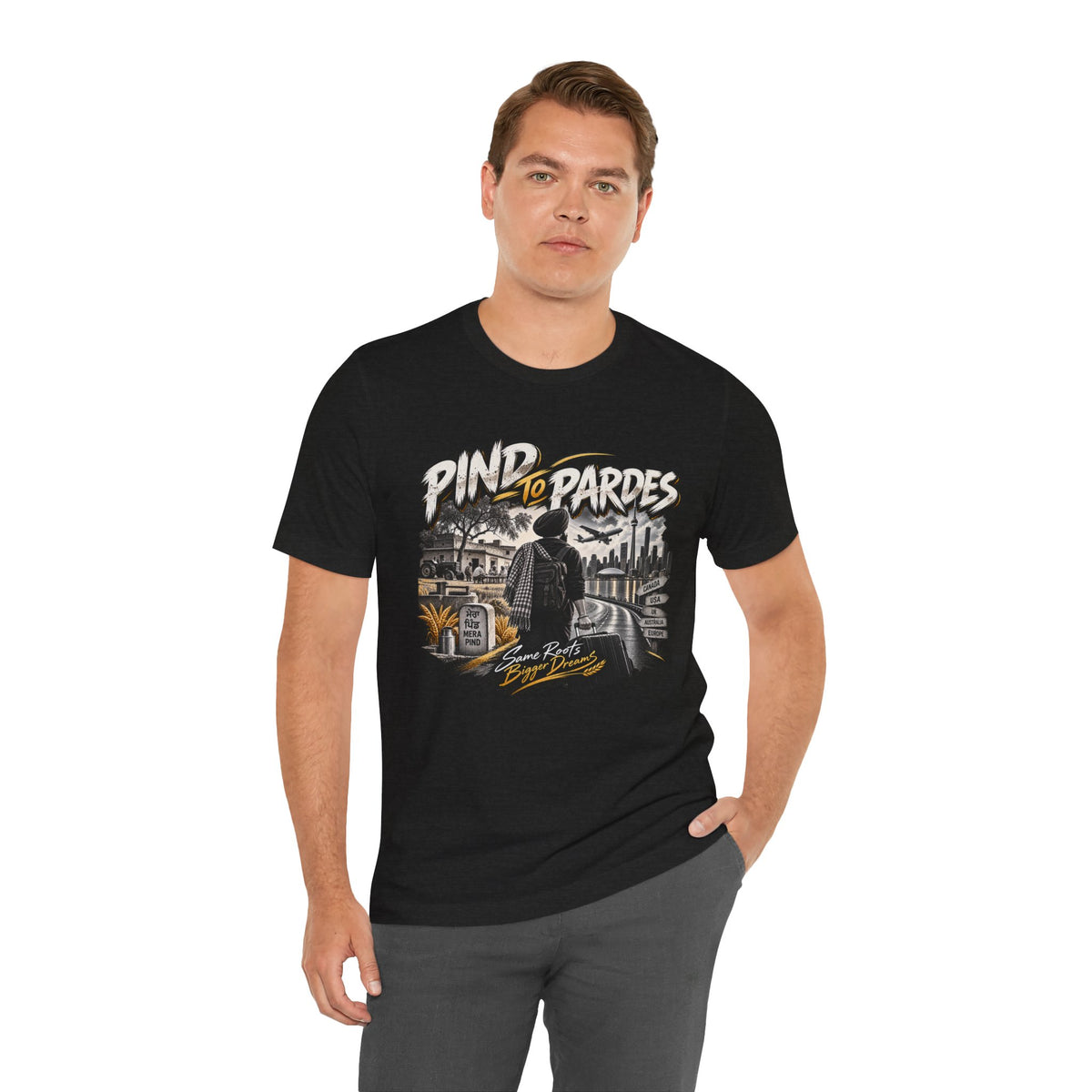 Pind to Pardes Travel T-Shirt | Vintage Journey Graphic