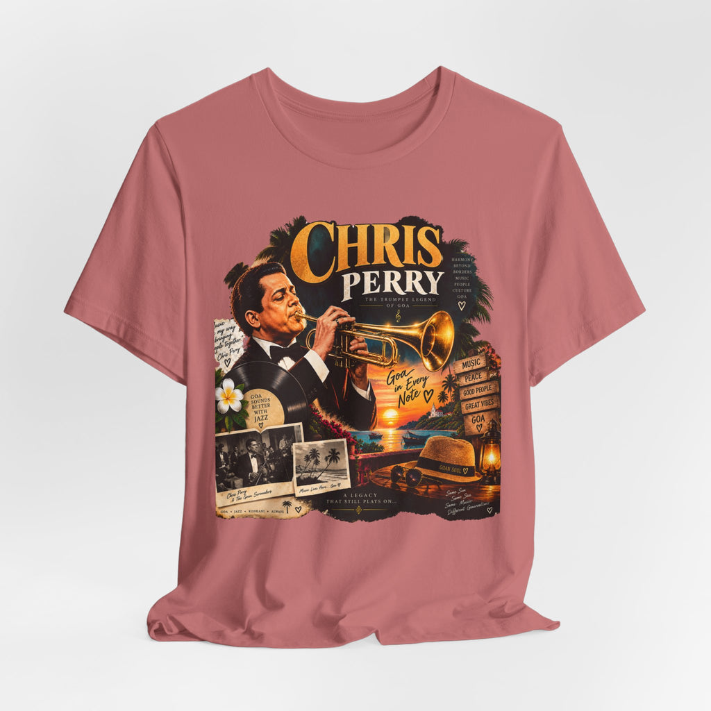 Chris Perry Trumpet Graphic T-Shirt | Retro Music