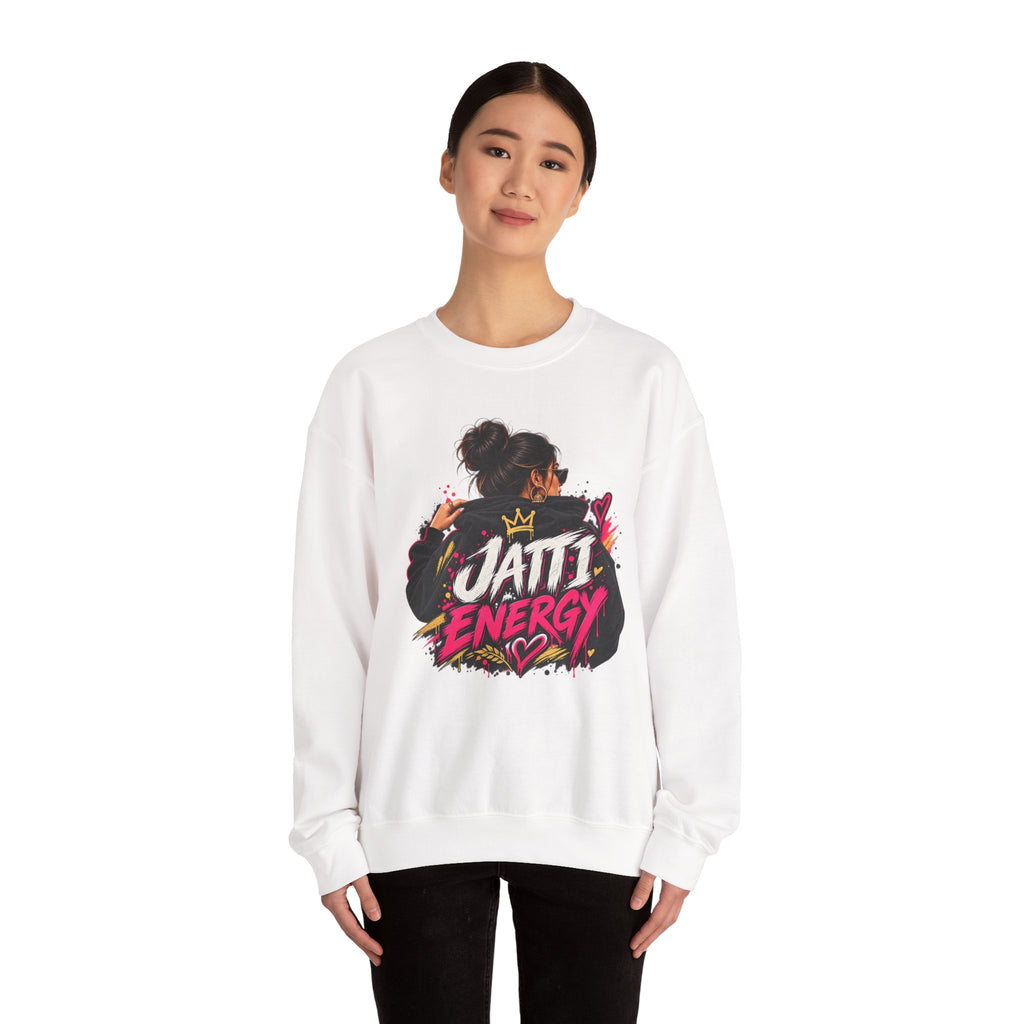 Jatti Energy Punjabi Graphic Crewneck Sweatshirt