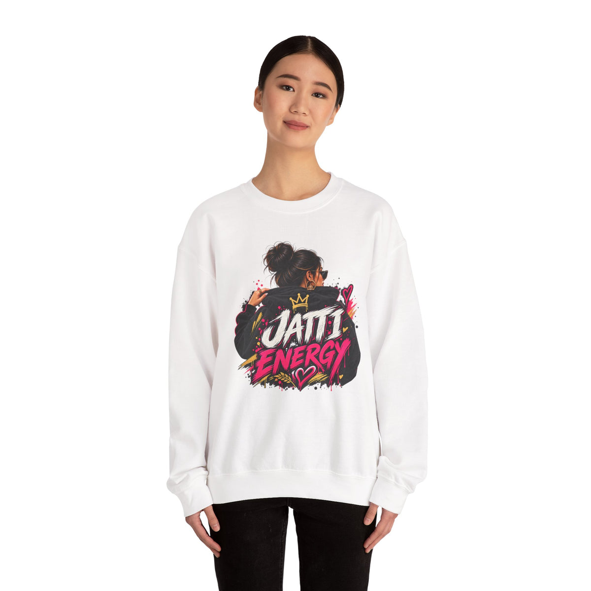 Jatti Energy Punjabi Graphic Crewneck Sweatshirt