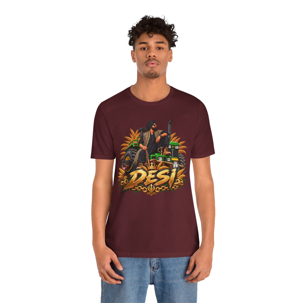 Desi Motorcycle Graphic Tee – Retro Biker India Pride T-Shirt