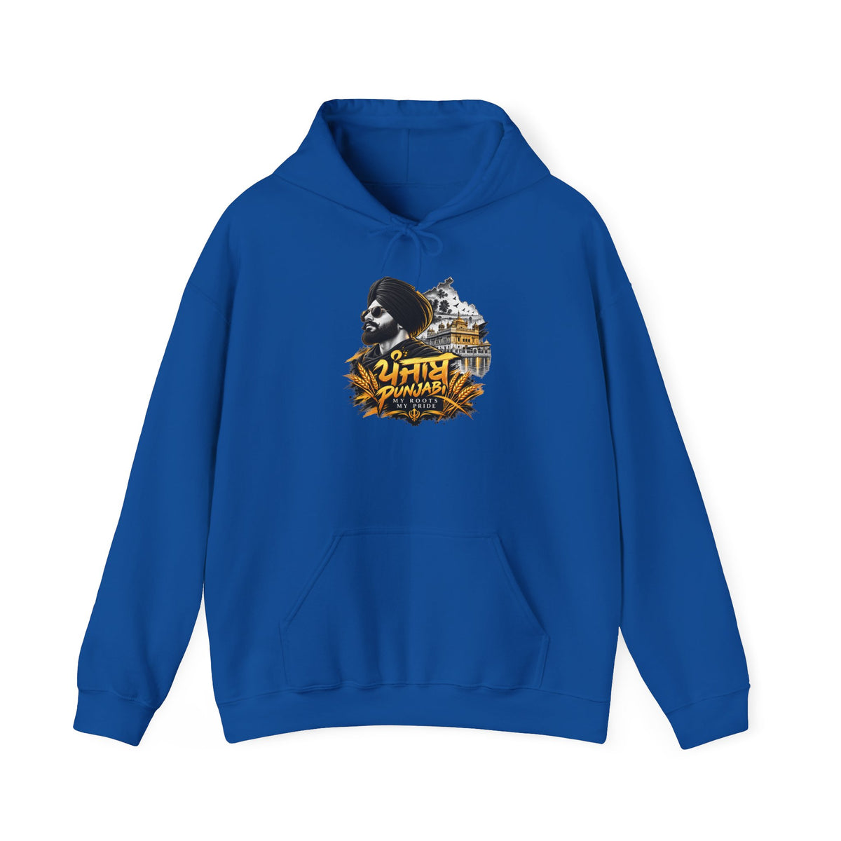 Punjabi Pride Hoodie – Golden Temple & Turban Graphic Sweatshirt
