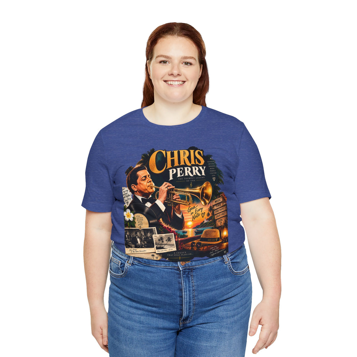 Chris Perry Trumpet Graphic T-Shirt | Retro Music
