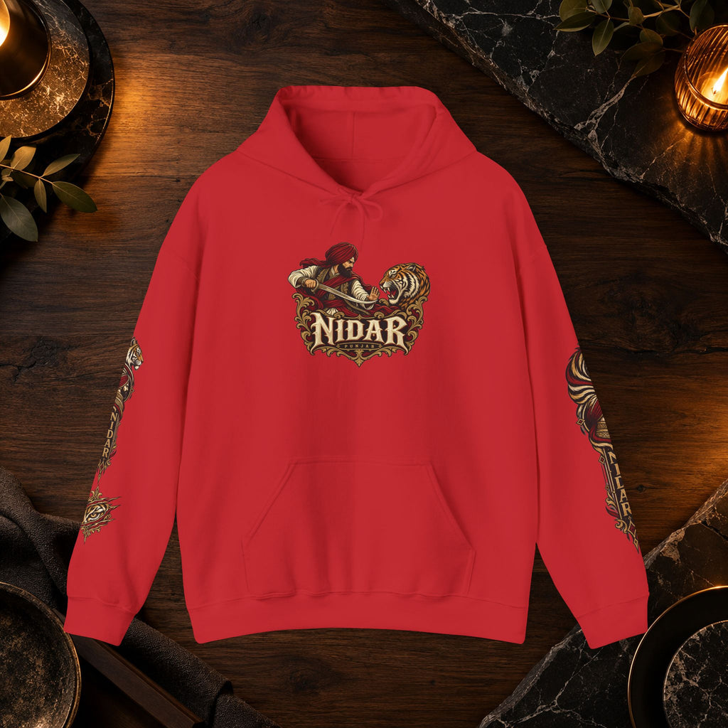 NIDAR Tiger and Bear Graphic Hoodie