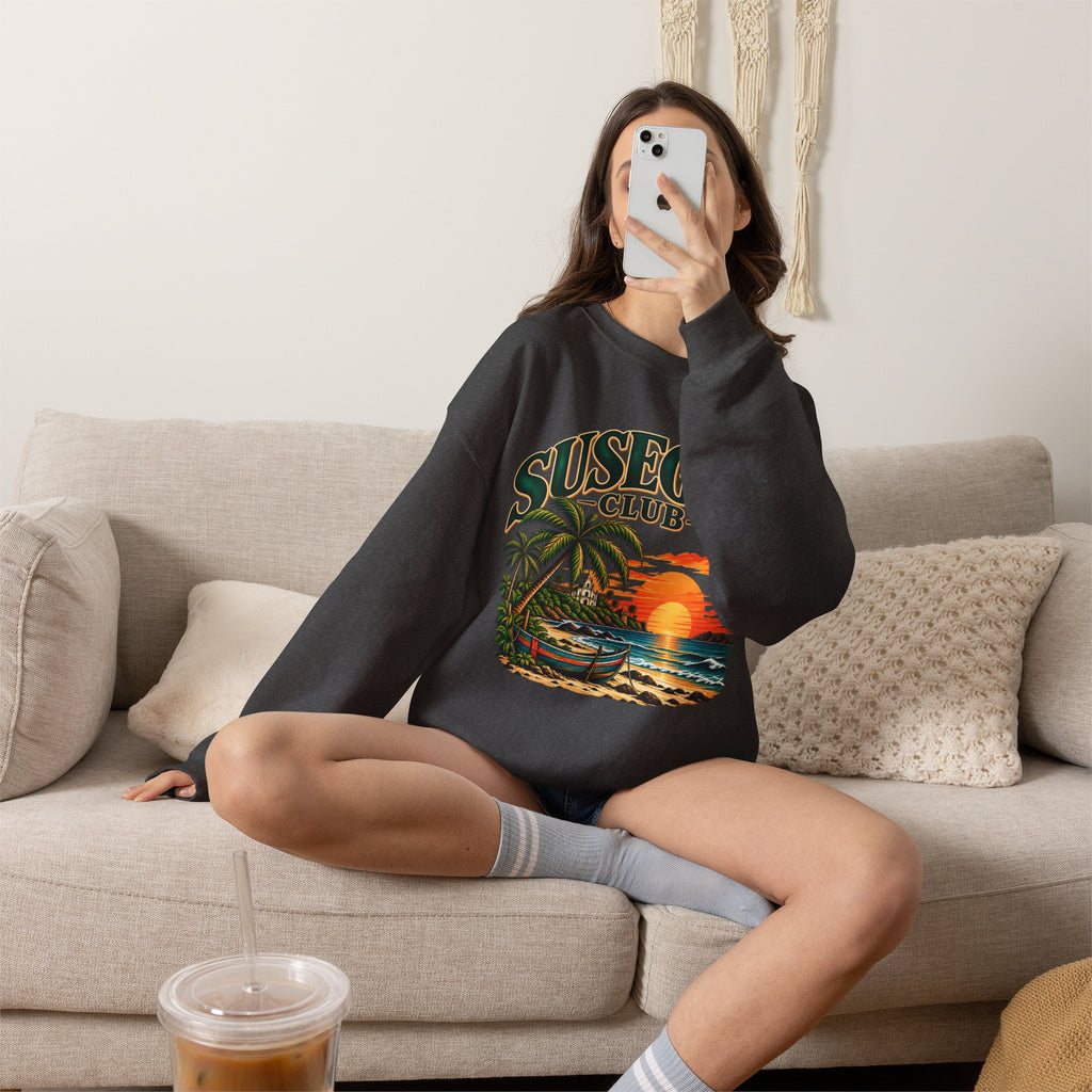 Susegad Club Tropical Sunset Crewneck Sweatshirt