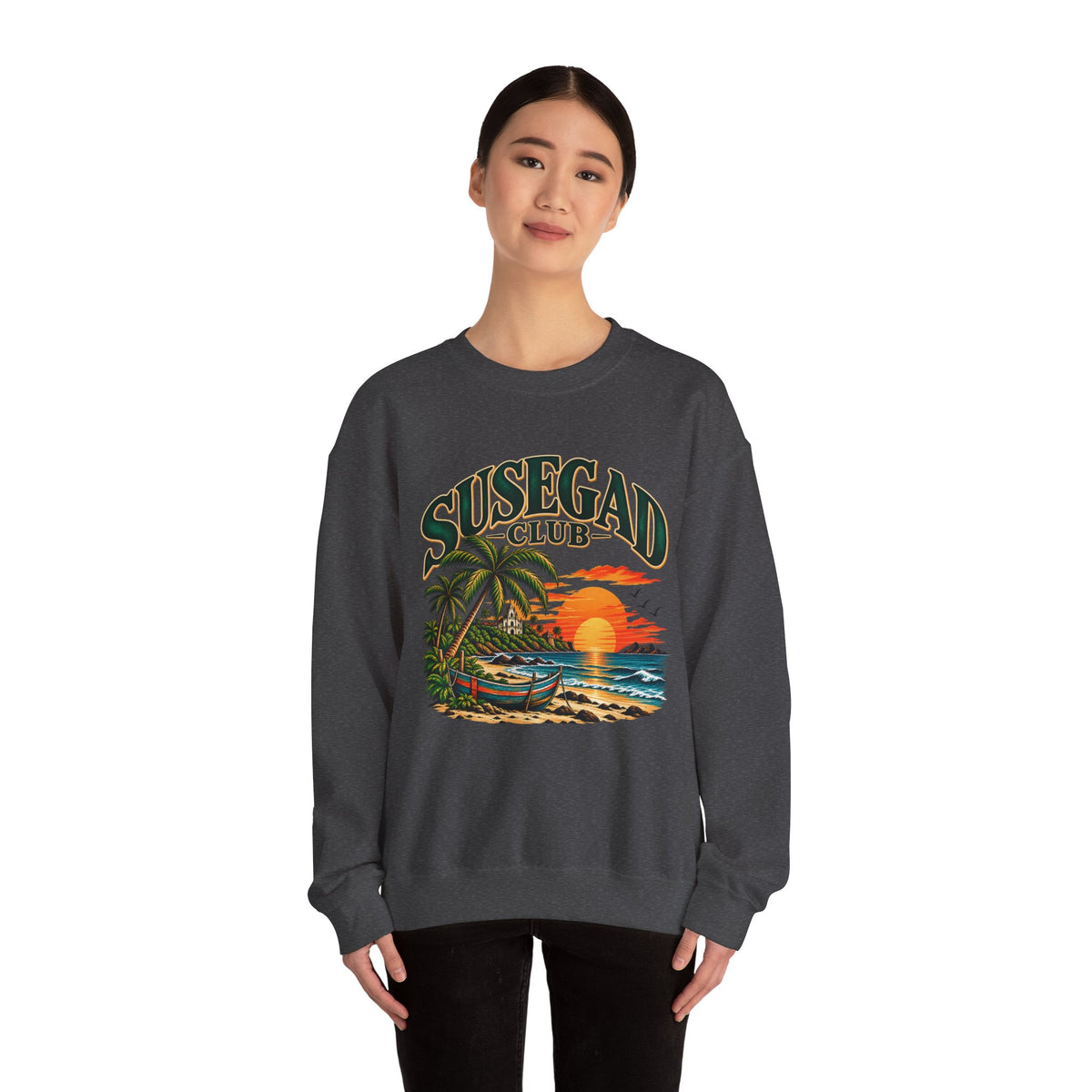 Susegad Club Tropical Sunset Crewneck Sweatshirt