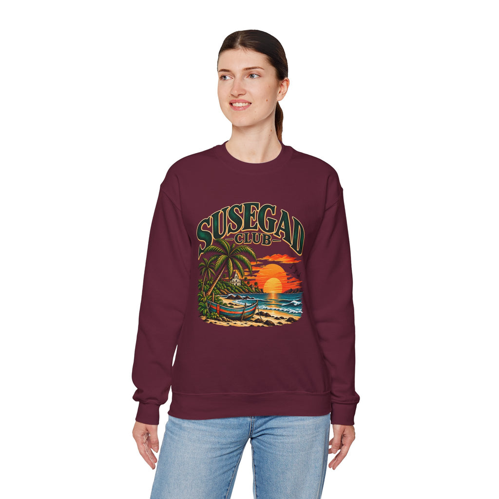 Susegad Club Tropical Sunset Crewneck Sweatshirt