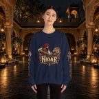 Nidar Courage Does Not Bow Warrior Tiger Crewneck Sweatshirt