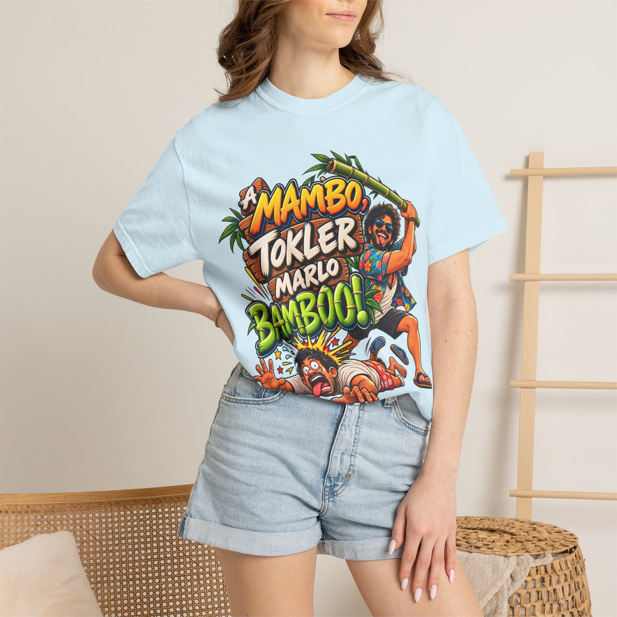 A Mambo, Tokler Marlo Bamboo! Goan Heritage Garment-Dyed T-Shirt