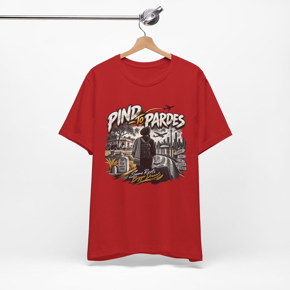 Pind to Pardes Travel T-Shirt | Vintage Journey Graphic