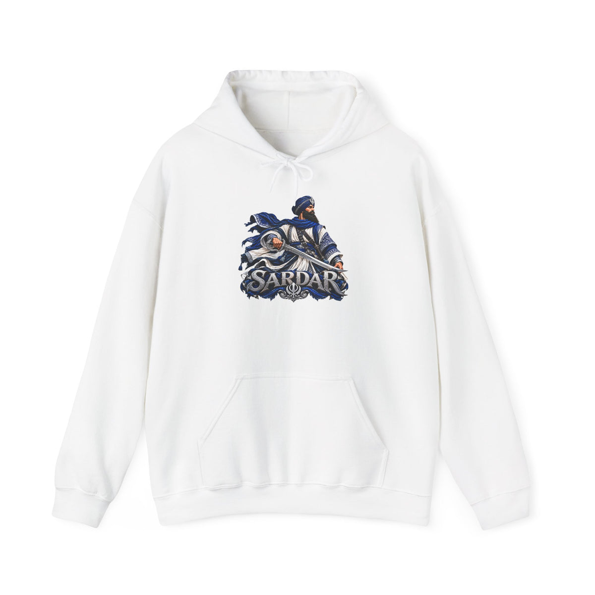 Additional view of Sardar Motorcycle Rider Hoodie — Vintage Biker Helmet Graphic (2)