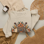 Boho Folk Drum Sweatshirt – Tribal Music Festival Crewneck