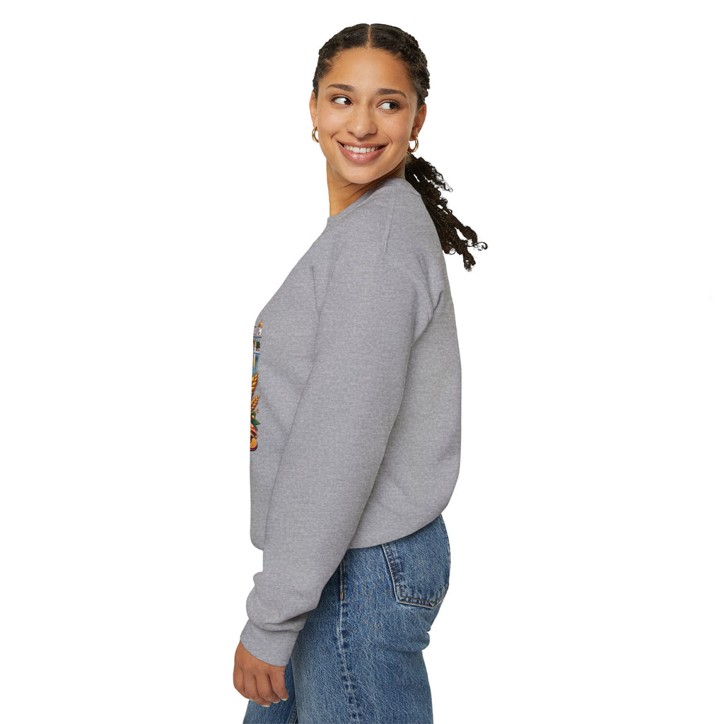 Phulkari-Inspired Floral Crewneck Sweatshirt | Punjabi Art