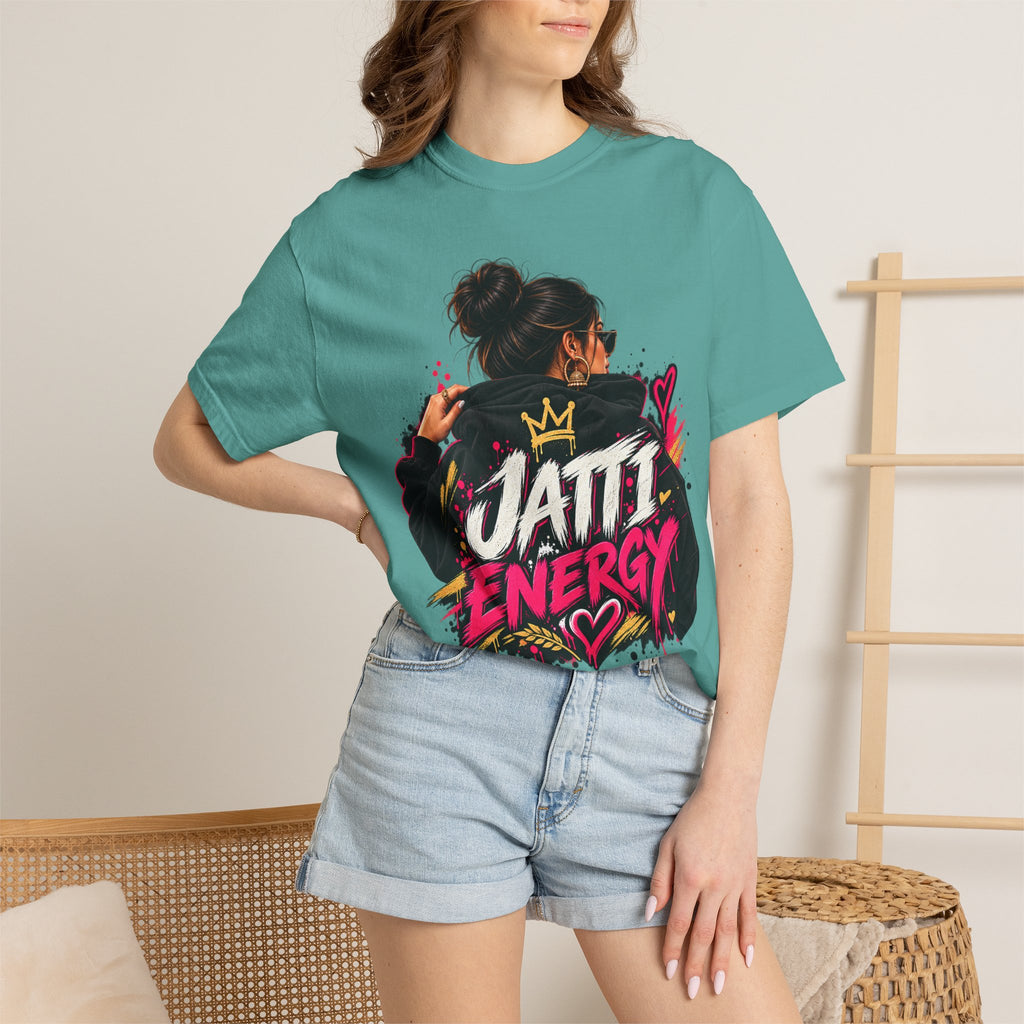 Jatti Energy Garment-Dyed T-Shirt | Punjabi-Inspired Graphic