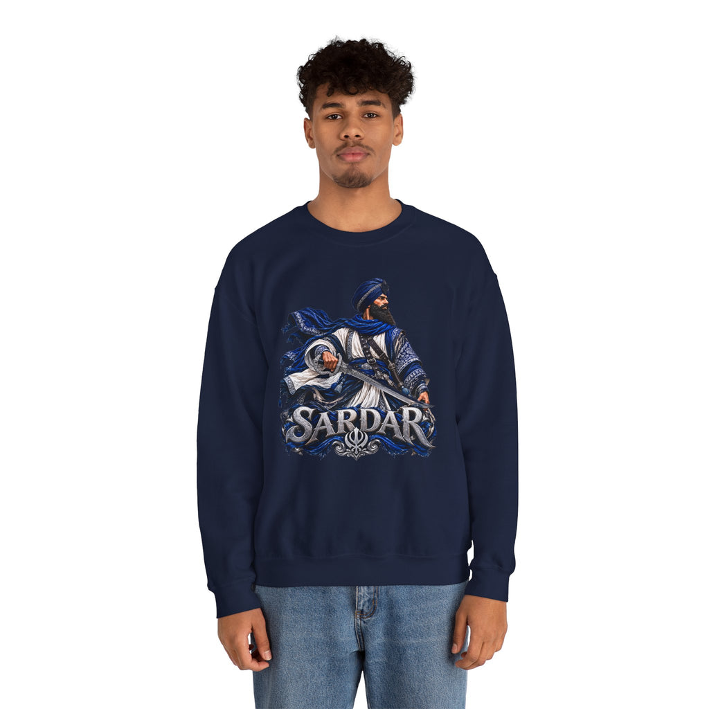 Sardar Warrior Sikh-Inspired Graphic Crewneck Sweatshirt