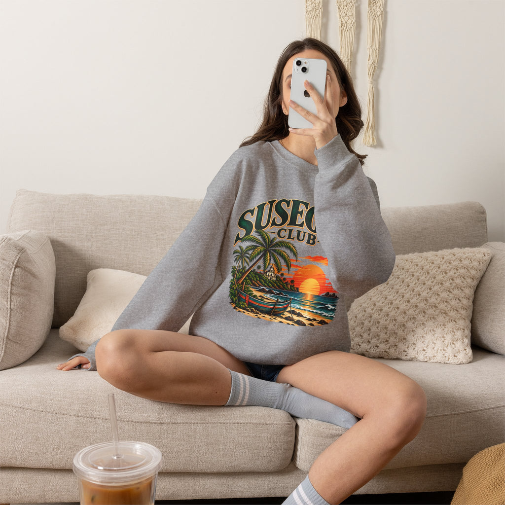 Susegad Club Tropical Sunset Crewneck Sweatshirt