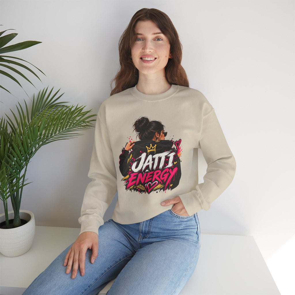 Jatti Energy Punjabi Graphic Crewneck Sweatshirt