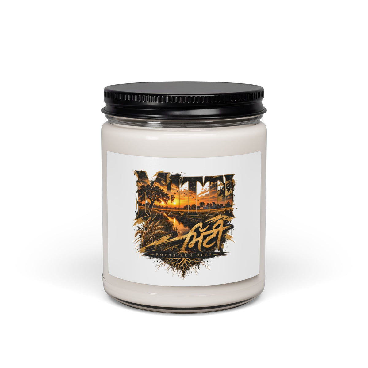 Sunset Palm Soy Candle – 9oz Scented Jar (Roots Run Deep) — product image 6
