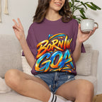 Born in Goa Graphic Tee | Garment-Dyed Cotton T-Shirt