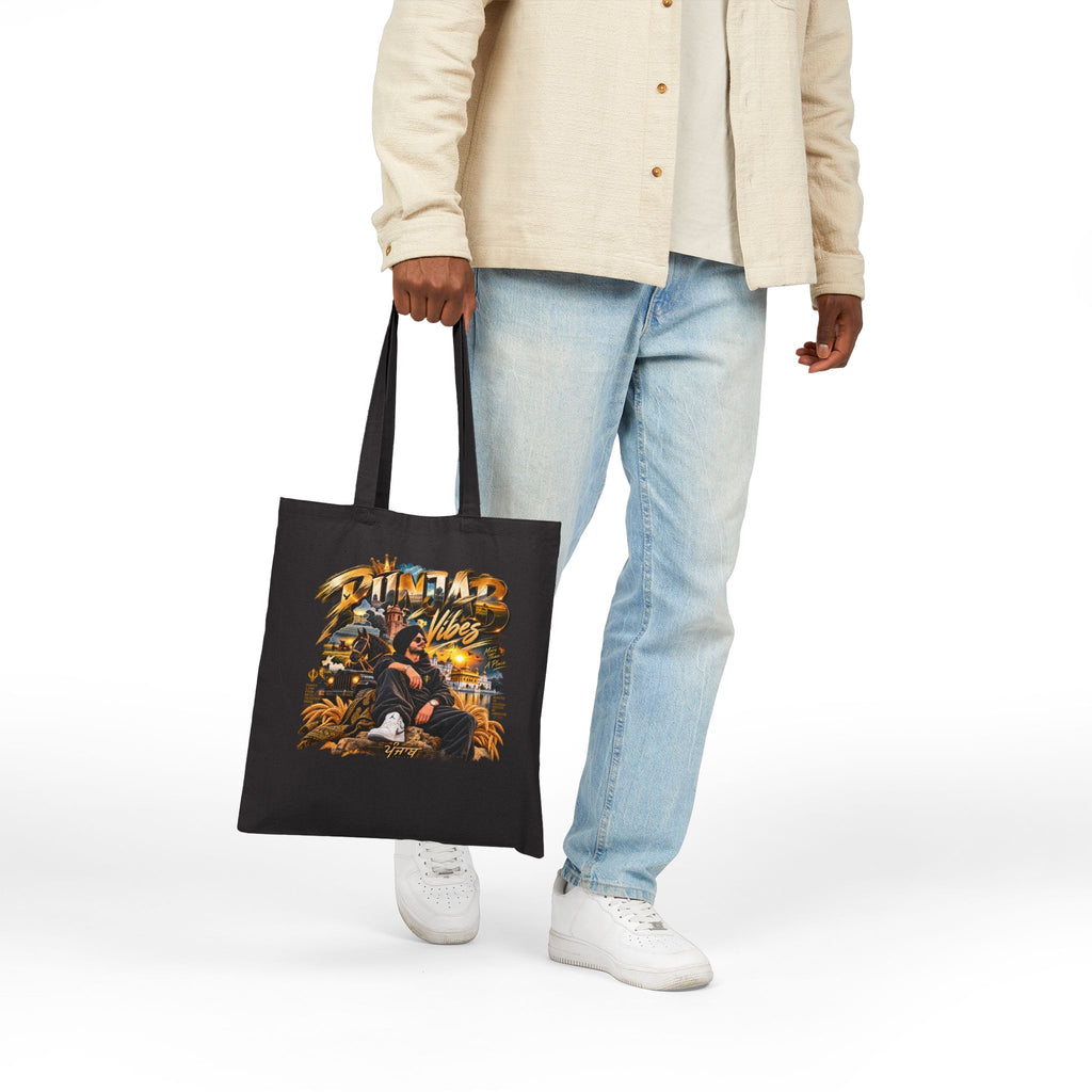 Summer Vibes Graphic Cotton Canvas Tote Bag — product image 6