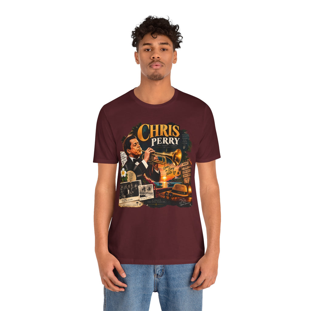 Chris Perry Trumpet Graphic T-Shirt | Retro Music