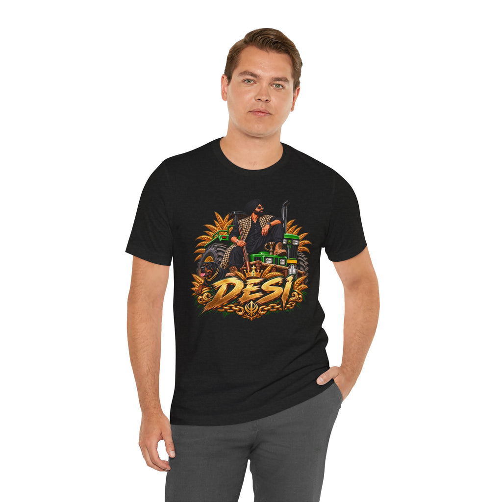 Desi Motorcycle Graphic Tee – Retro Biker India Pride T-Shirt