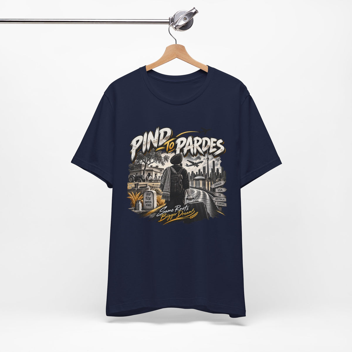 Pind to Pardes Travel T-Shirt | Vintage Journey Graphic