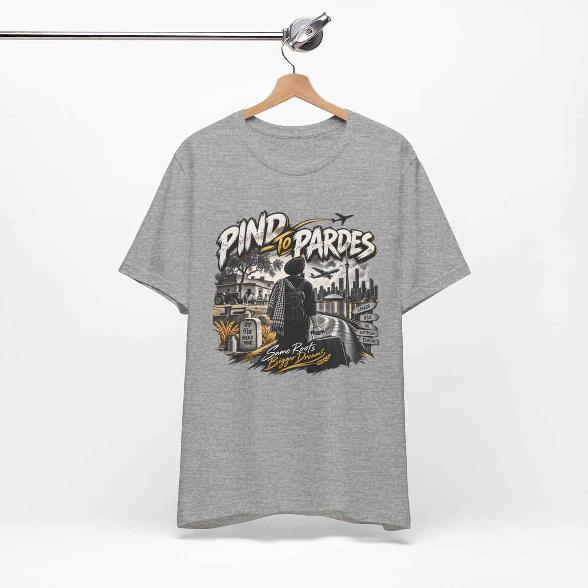 Pind to Pardes Travel T-Shirt | Vintage Journey Graphic