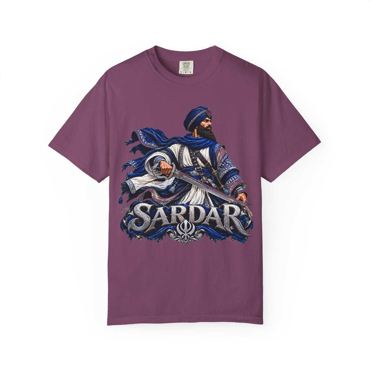 Sardar Warrior Sword Graphic T-Shirt | Sikh Heritage Tee